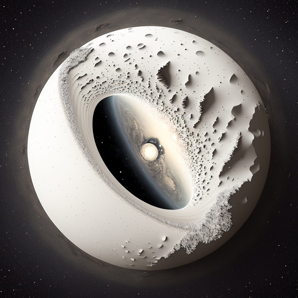 Luna sobre un horizonte oscuro, imagen de la noche y el sueño